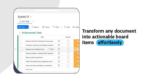 Transforming documents into tasks